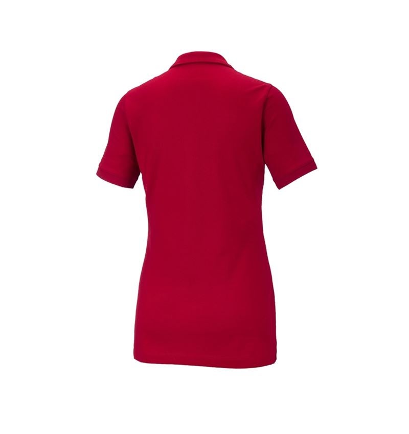 Maglie | Pullover | Bluse: e.s. polo in piqué cotton stretch, donna + rosso fuoco 3