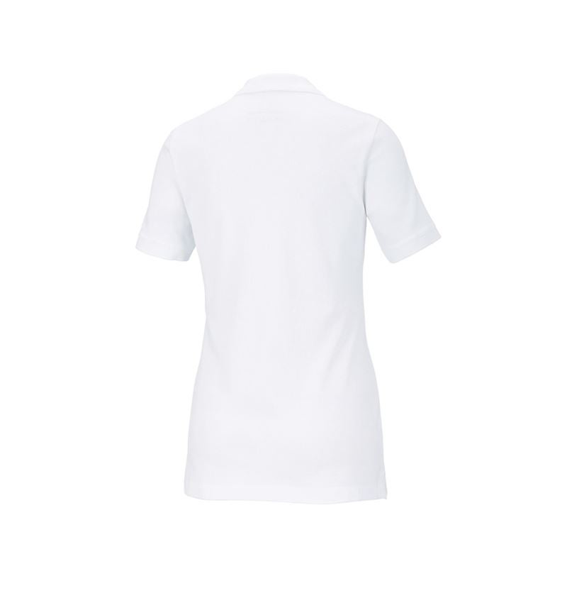Maglie | Pullover | Bluse: e.s. polo in piqué cotton stretch, donna + bianco 3