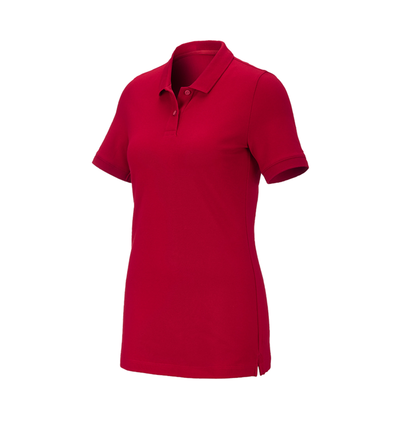 Maglie | Pullover | Bluse: e.s. polo in piqué cotton stretch, donna + rosso fuoco 2