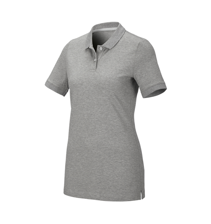 Maglie | Pullover | Bluse: e.s. polo in piqué cotton stretch, donna + grigio sfumato 2