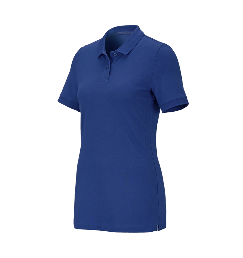 Maglie | Pullover | Bluse: e.s. polo in piqué cotton stretch, donna + blu reale 2