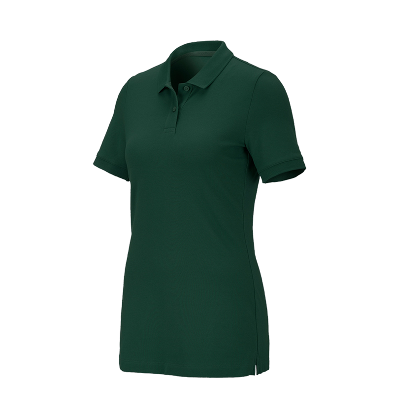 Maglie | Pullover | Bluse: e.s. polo in piqué cotton stretch, donna + verde 2