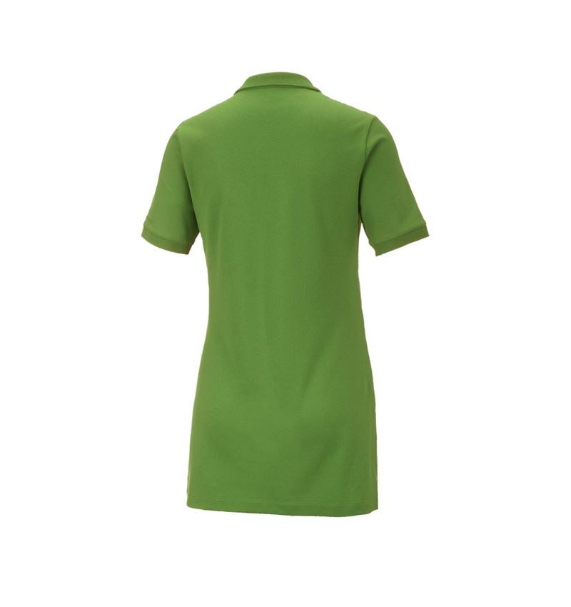 Maglie | Pullover | Bluse: e.s. polo in piqué cotton stretch, donna, long fit + verde mare 3