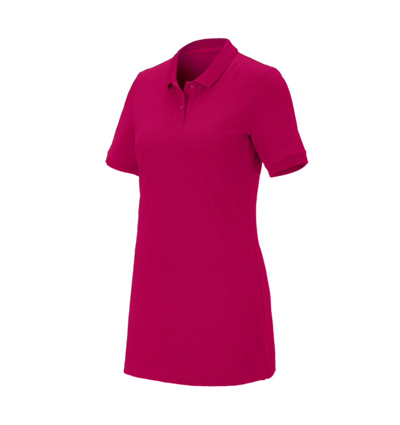Maglie | Pullover | Bluse: e.s. polo in piqué cotton stretch, donna, long fit + bacca 2