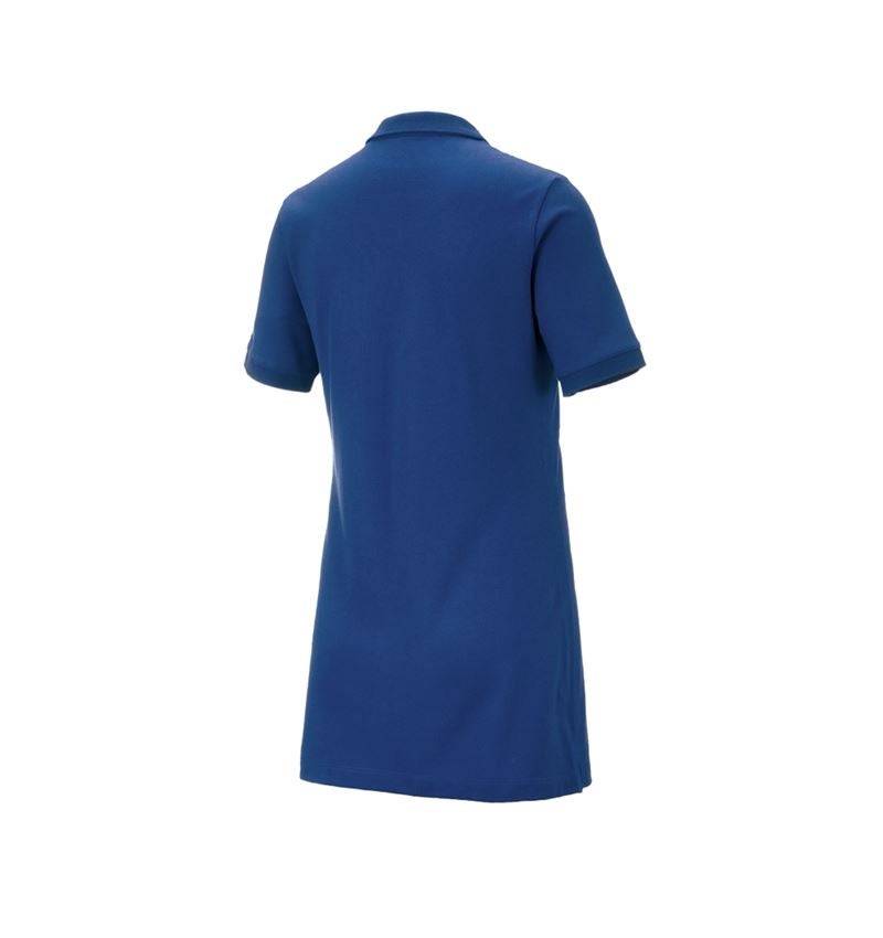 Maglie | Pullover | Bluse: e.s. polo in piqué cotton stretch, donna, long fit + blu alcalino 3