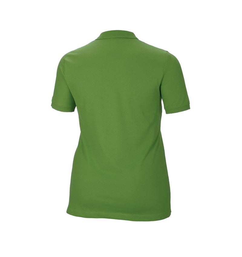 Maglie | Pullover | Bluse: e.s. polo in piqué cotton stretch, donna, plus fit + verde mare 3