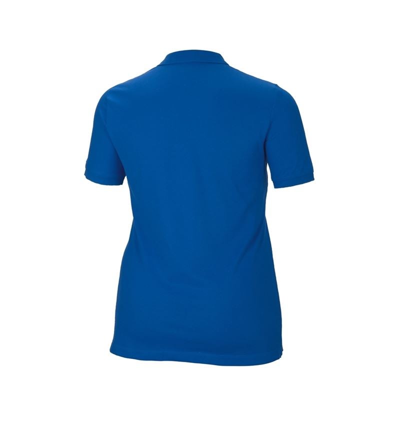 Maglie | Pullover | Bluse: e.s. polo in piqué cotton stretch, donna, plus fit + blu genziana 3