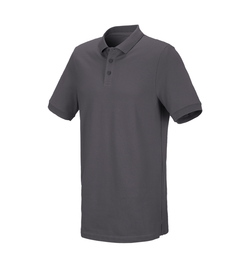 Maglie | Pullover | Camicie: e.s. polo in piqué cotton stretch, long fit + antracite  2