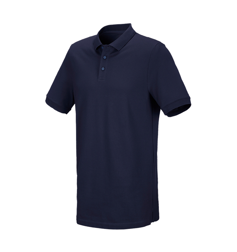 Maglie | Pullover | Camicie: e.s. polo in piqué cotton stretch, long fit + blu scuro 2