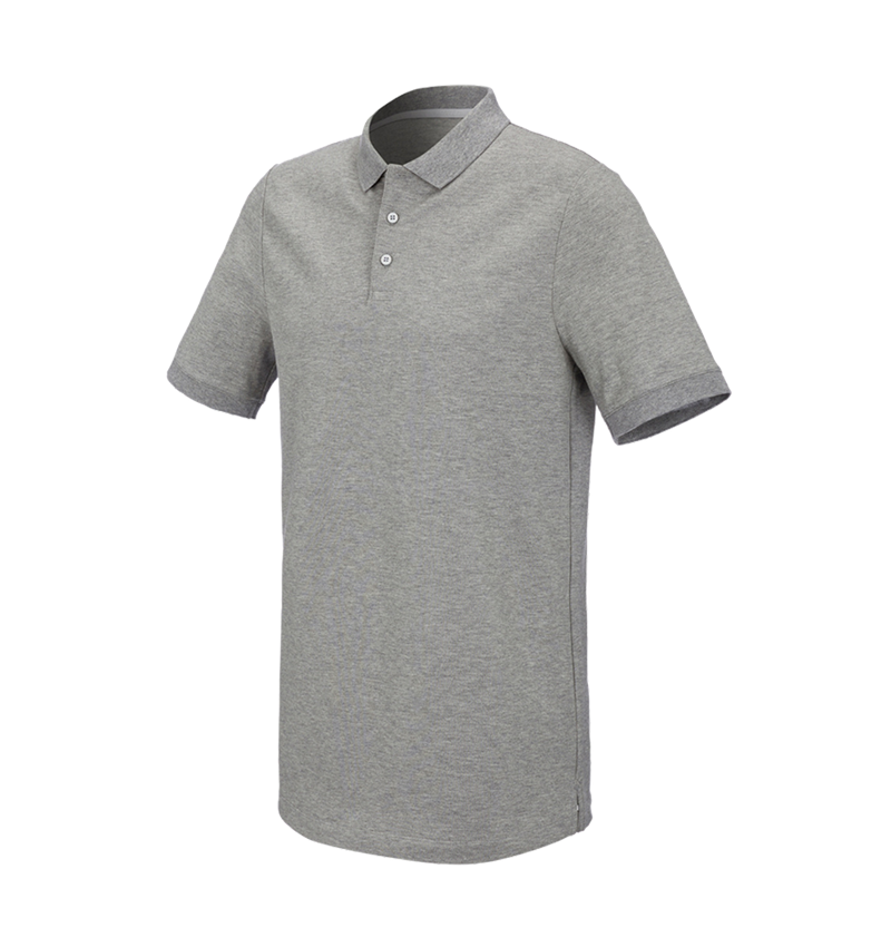 Maglie | Pullover | Camicie: e.s. polo in piqué cotton stretch, long fit + grigio sfumato 2