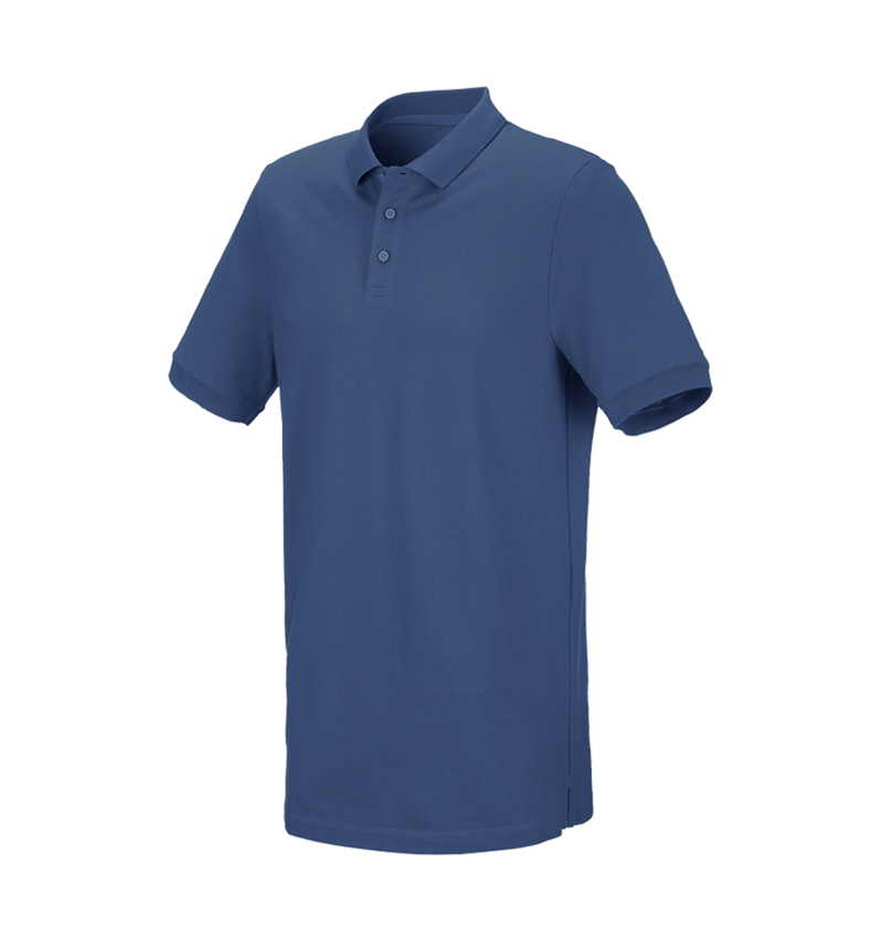 Maglie | Pullover | Camicie: e.s. polo in piqué cotton stretch, long fit + cobalto 2