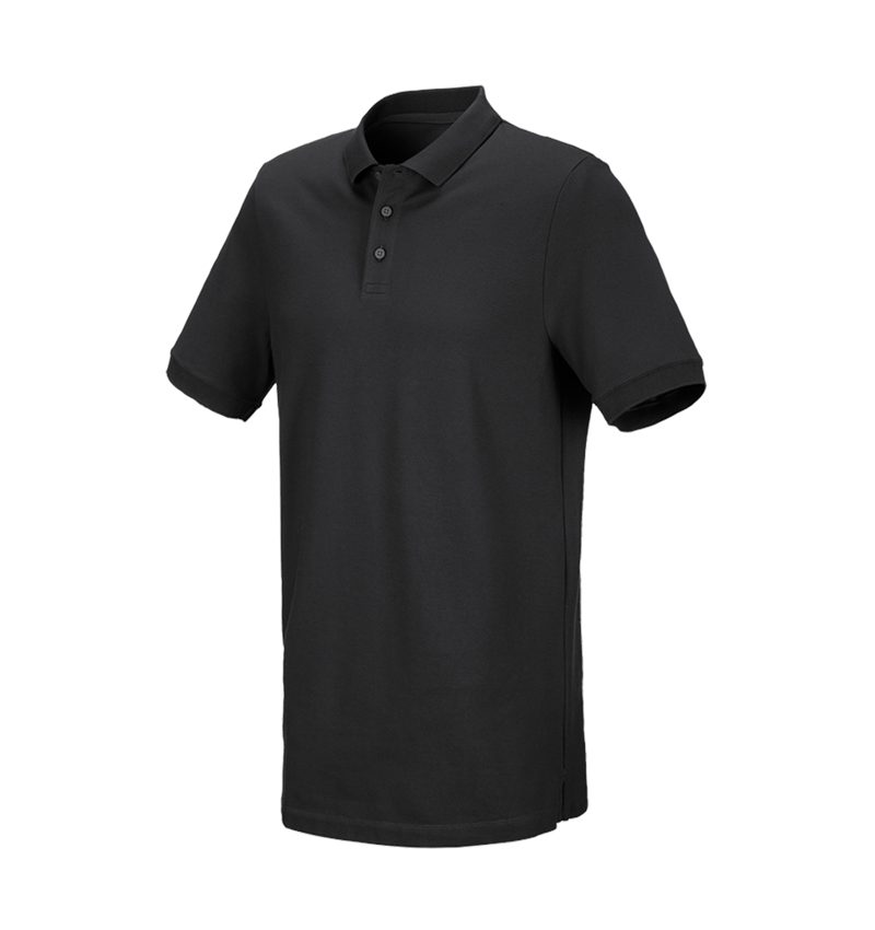 Maglie | Pullover | Camicie: e.s. polo in piqué cotton stretch, long fit + nero 2