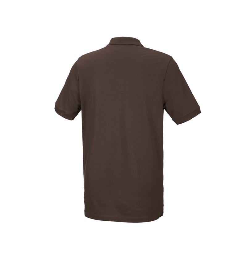 Maglie | Pullover | Camicie: e.s. polo in piqué cotton stretch, long fit + castagna 3