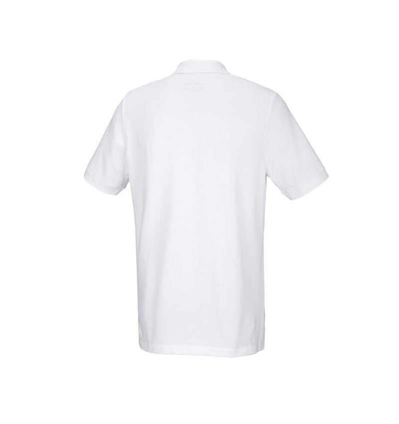 Maglie | Pullover | Camicie: e.s. polo in piqué cotton stretch, long fit + bianco 3