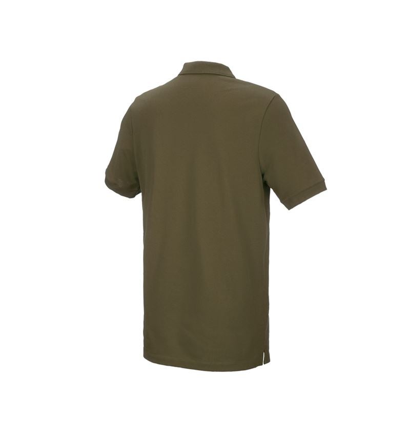 Maglie | Pullover | Camicie: e.s. polo in piqué cotton stretch, long fit + verde fango 3