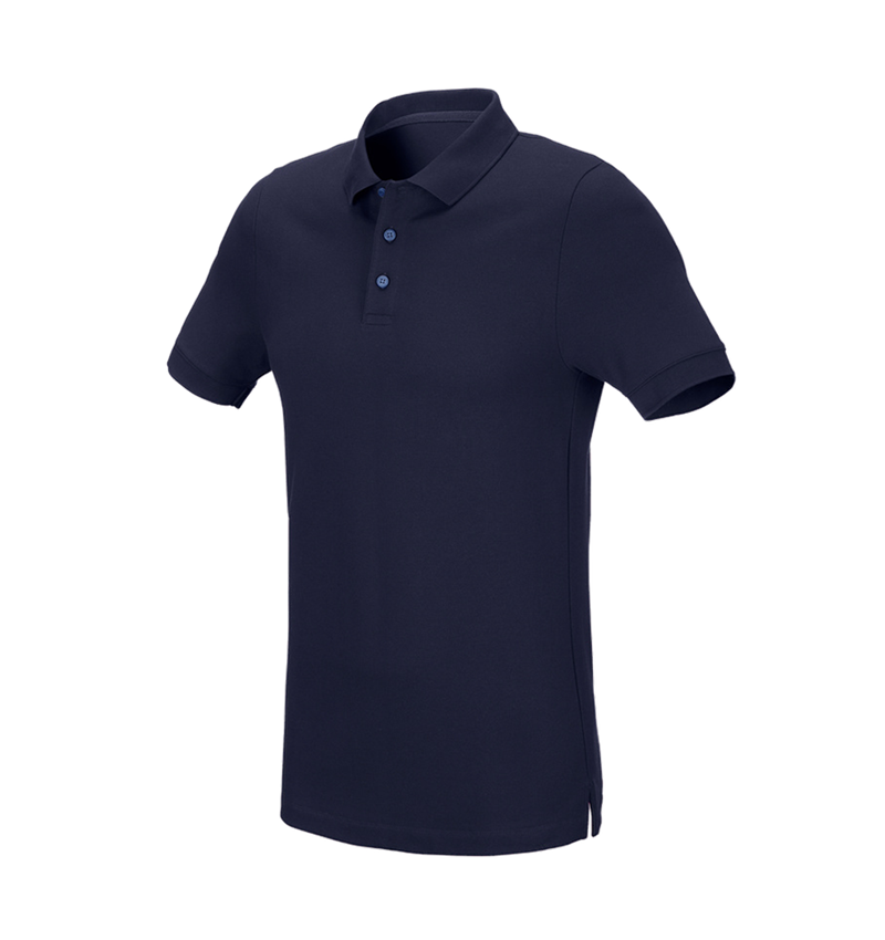 Maglie | Pullover | Camicie: e.s. polo in piqué cotton stretch, slim fit + blu scuro 2