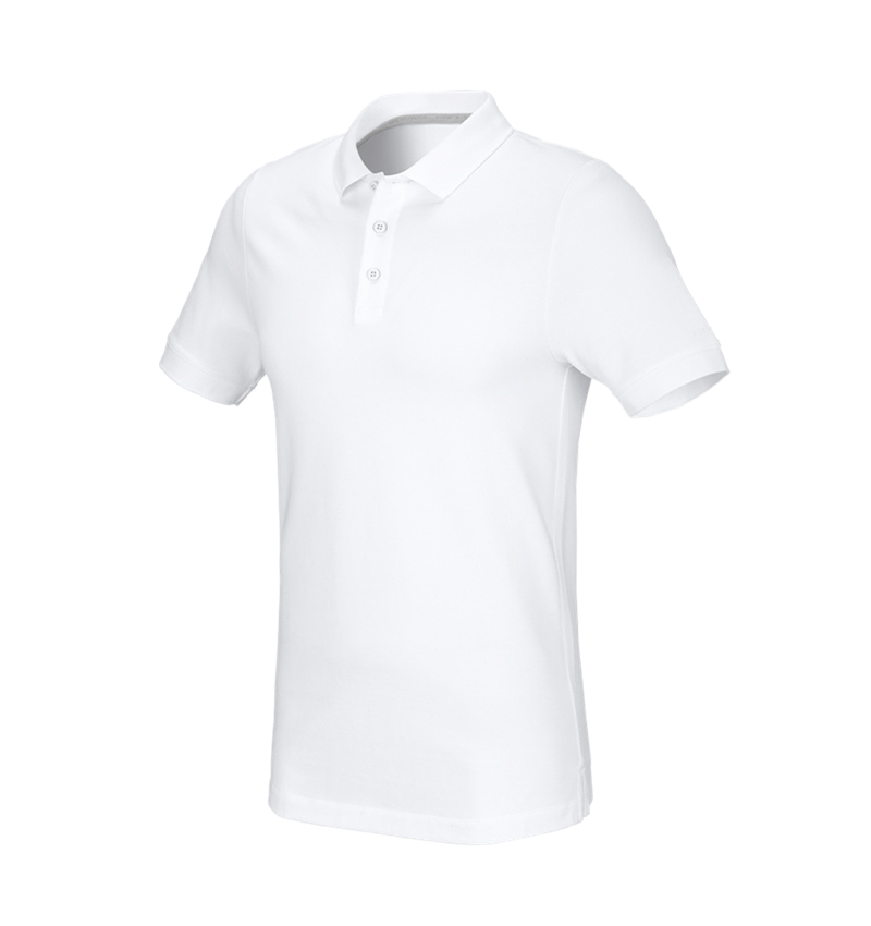Maglie | Pullover | Camicie: e.s. polo in piqué cotton stretch, slim fit + bianco 2