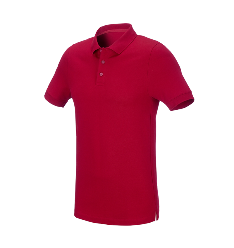 Maglie | Pullover | Camicie: e.s. polo in piqué cotton stretch, slim fit + rosso fuoco 2