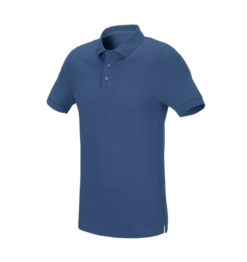 Maglie | Pullover | Camicie: e.s. polo in piqué cotton stretch, slim fit + cobalto 2