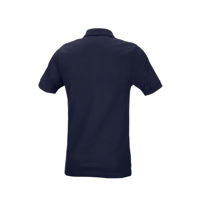 Maglie | Pullover | Camicie: e.s. polo in piqué cotton stretch, slim fit + blu scuro 3