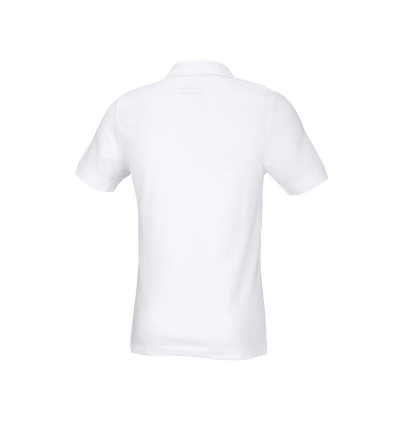 Maglie | Pullover | Camicie: e.s. polo in piqué cotton stretch, slim fit + bianco 3