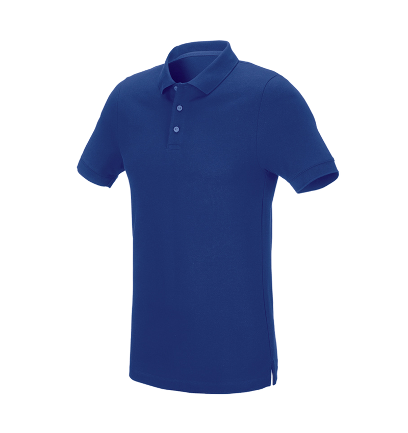 Temi: e.s. polo in piqué cotton stretch, slim fit + blu reale 2