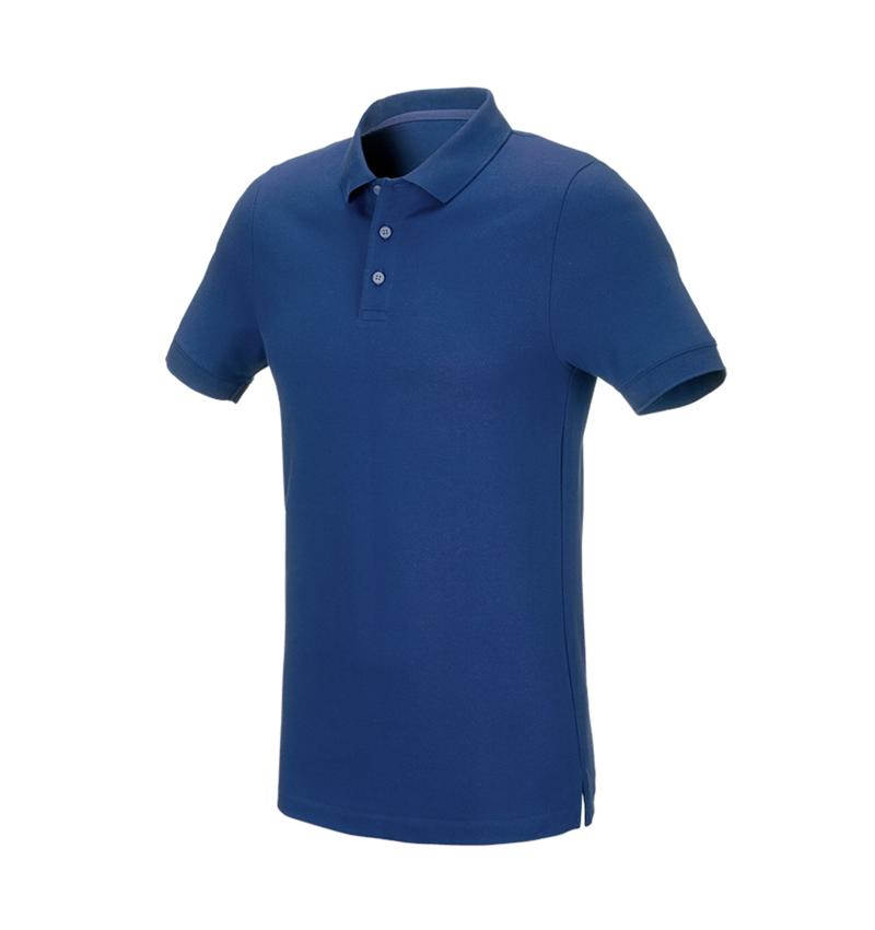 Maglie | Pullover | Camicie: e.s. polo in piqué cotton stretch, slim fit + blu alcalino 2