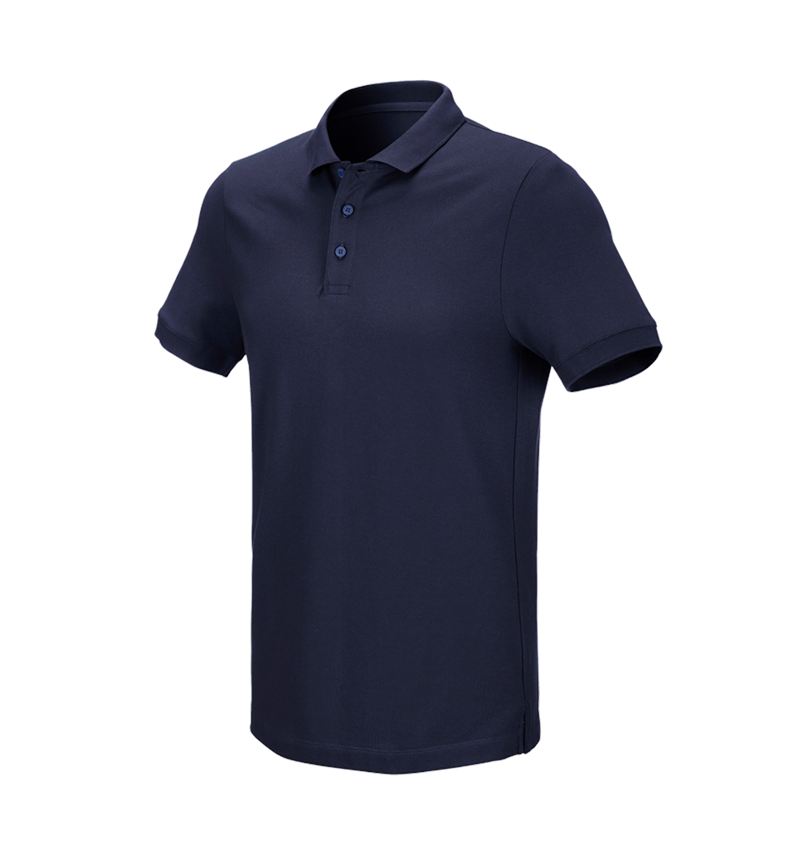 Maglie | Pullover | Camicie: e.s. polo in piqué cotton stretch + blu scuro 2