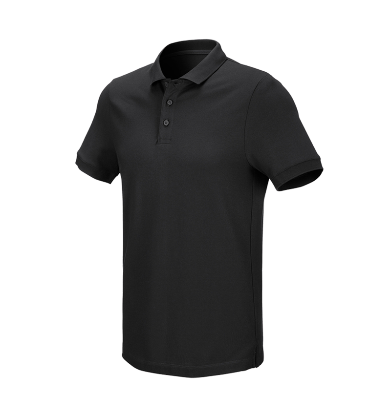 Maglie | Pullover | Camicie: e.s. polo in piqué cotton stretch + nero 3