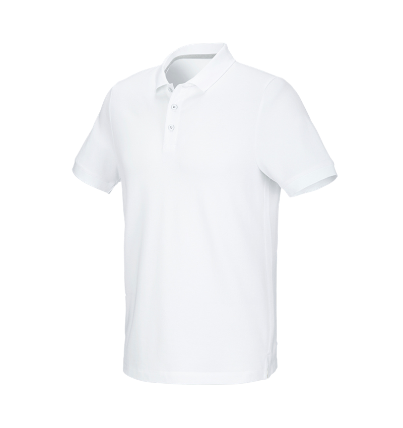 Maglie | Pullover | Camicie: e.s. polo in piqué cotton stretch + bianco 3