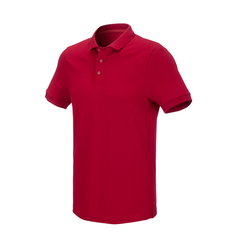 Maglie | Pullover | Camicie: e.s. polo in piqué cotton stretch + rosso fuoco 3