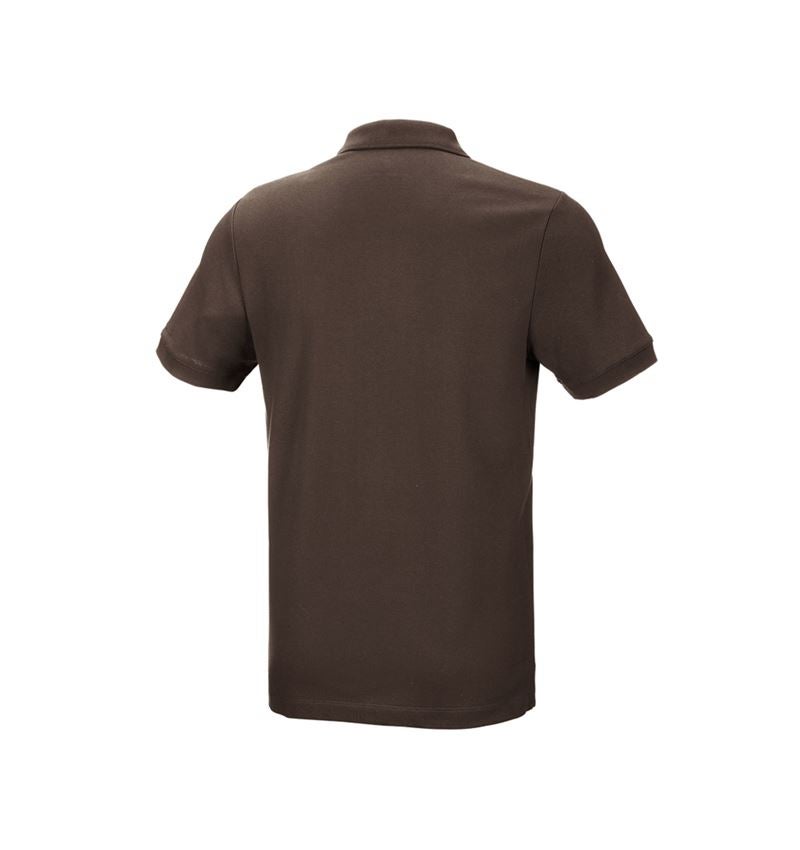 Maglie | Pullover | Camicie: e.s. polo in piqué cotton stretch + castagna 3