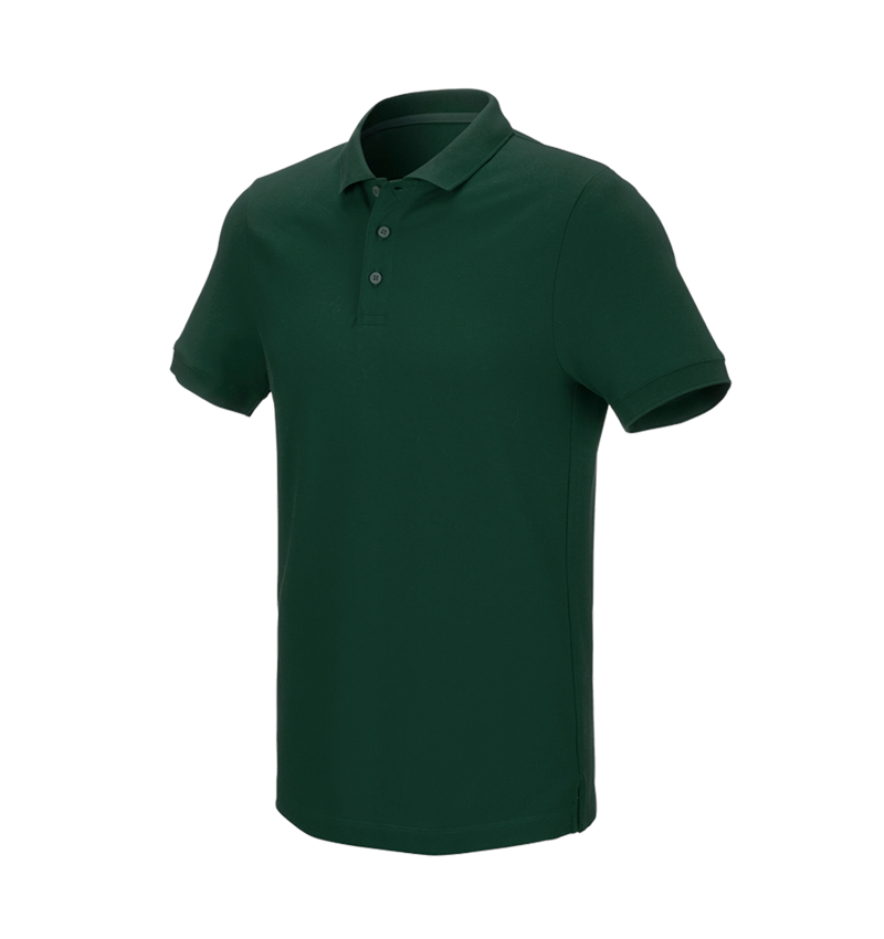 Maglie | Pullover | Camicie: e.s. polo in piqué cotton stretch + verde 2
