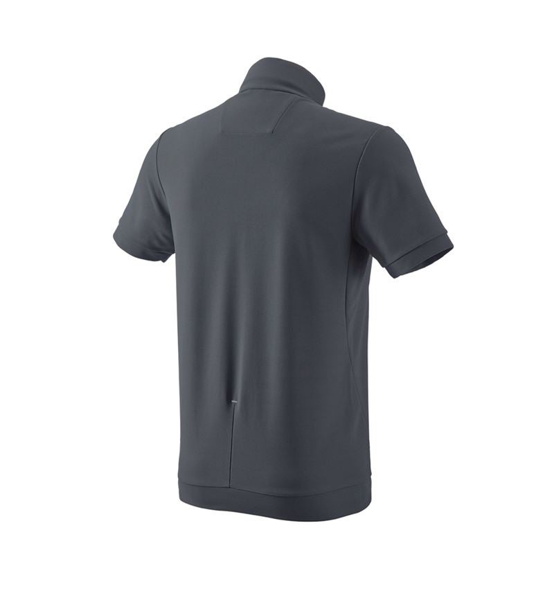 Maglie | Pullover | Camicie: e.s. t-shirt funzionale con ZIP, UV + antracite /platino 3