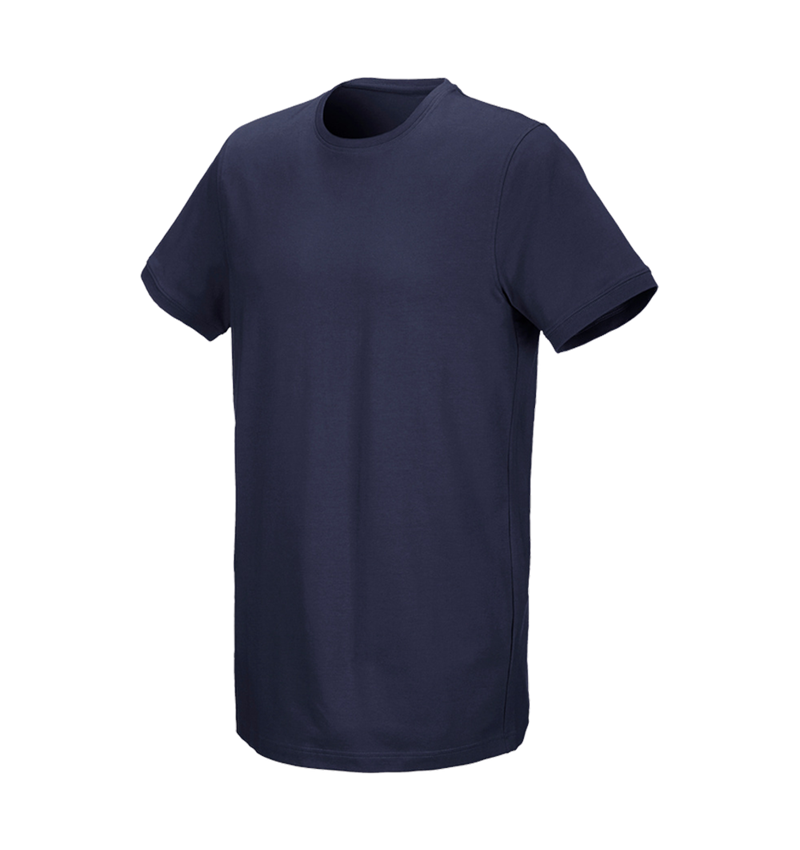 Maglie | Pullover | Camicie: e.s. t-shirt cotton stretch, long fit + blu scuro 2