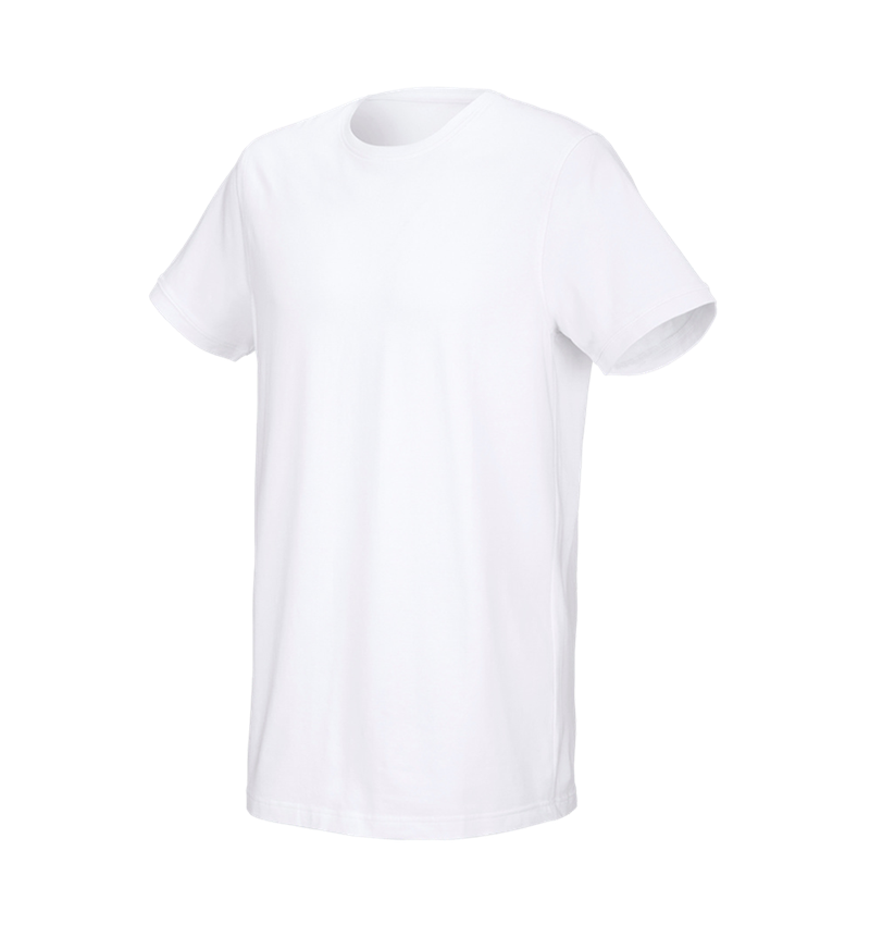 Temi: e.s. t-shirt cotton stretch, long fit + bianco 2