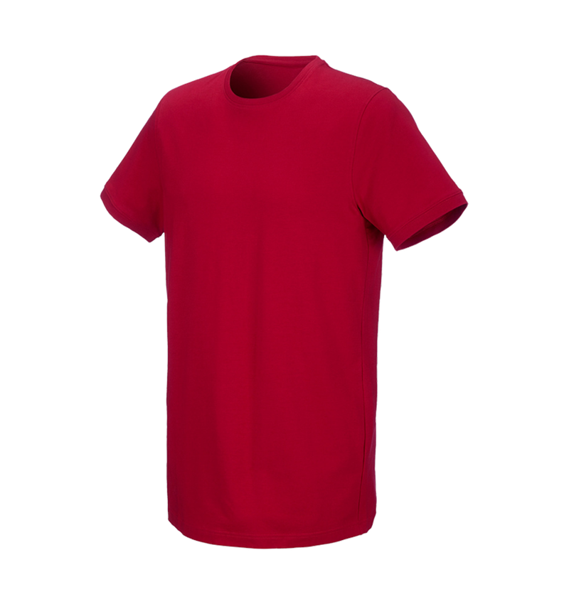 Maglie | Pullover | Camicie: e.s. t-shirt cotton stretch, long fit + rosso fuoco 2