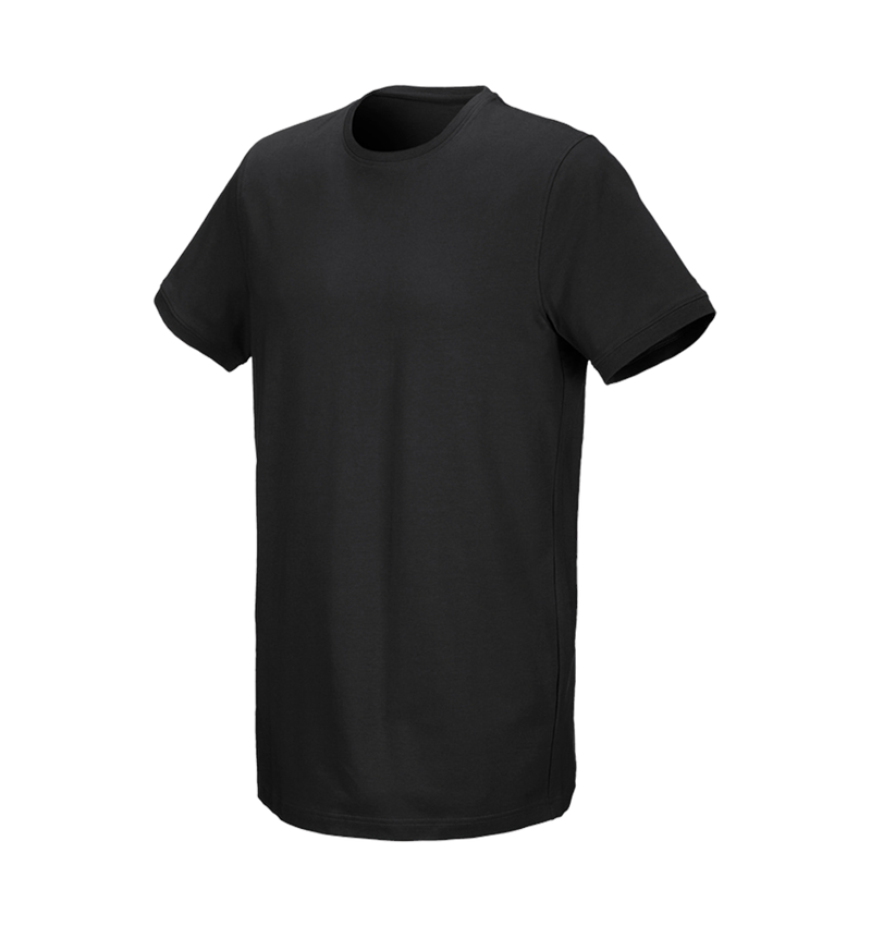 Maglie | Pullover | Camicie: e.s. t-shirt cotton stretch, long fit + nero 2