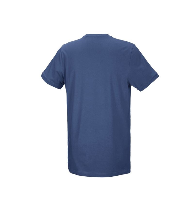 Installatori / Idraulici: e.s. t-shirt cotton stretch, long fit + cobalto 3