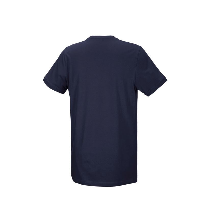 Maglie | Pullover | Camicie: e.s. t-shirt cotton stretch, long fit + blu scuro 3