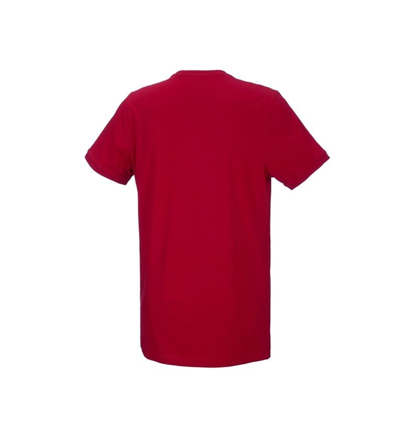 Maglie | Pullover | Camicie: e.s. t-shirt cotton stretch, long fit + rosso fuoco 3
