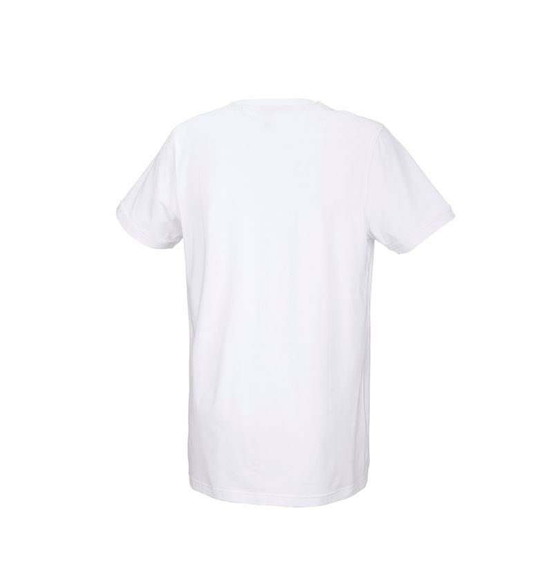 Temi: e.s. t-shirt cotton stretch, long fit + bianco 3