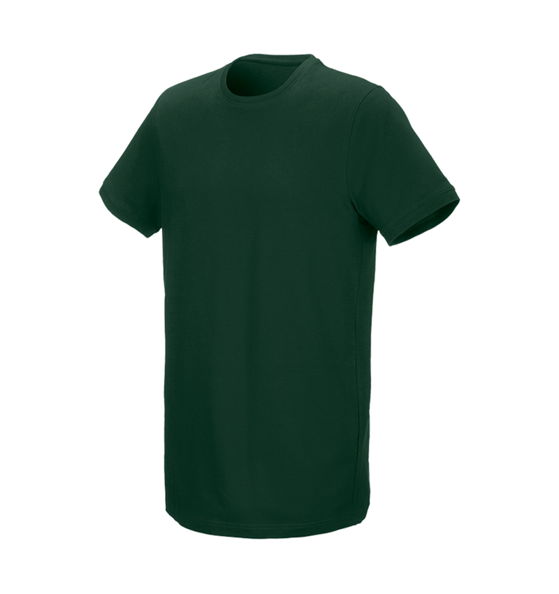 Temi: e.s. t-shirt cotton stretch, long fit + verde 1