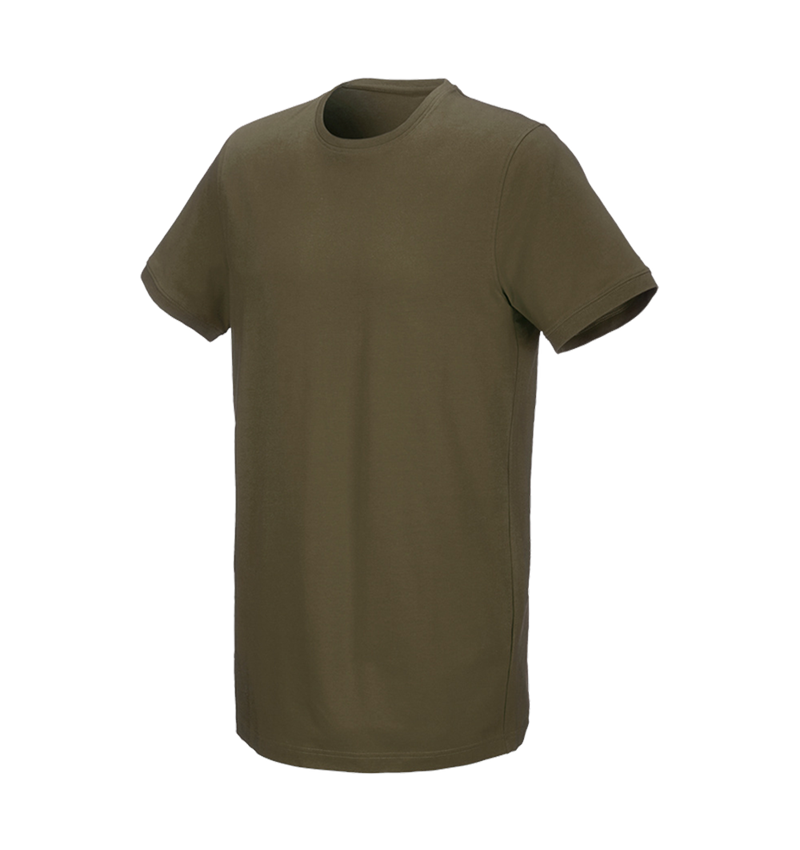 Temi: e.s. t-shirt cotton stretch, long fit + verde fango 2