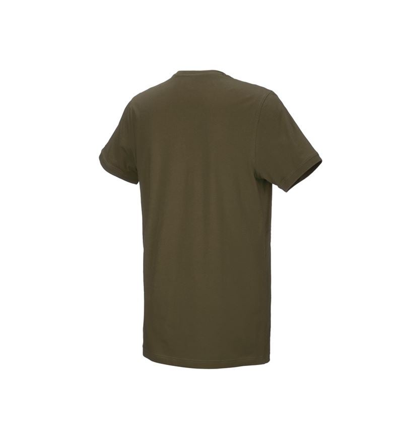 Maglie | Pullover | Camicie: e.s. t-shirt cotton stretch, long fit + verde fango 3