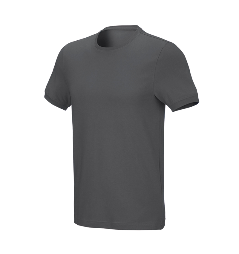 Maglie | Pullover | Camicie: e.s. t-shirt cotton stretch, slim fit + antracite  2