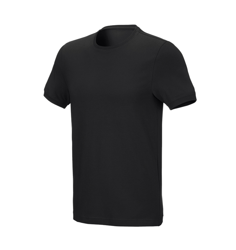 Maglie | Pullover | Camicie: e.s. t-shirt cotton stretch, slim fit + nero 2
