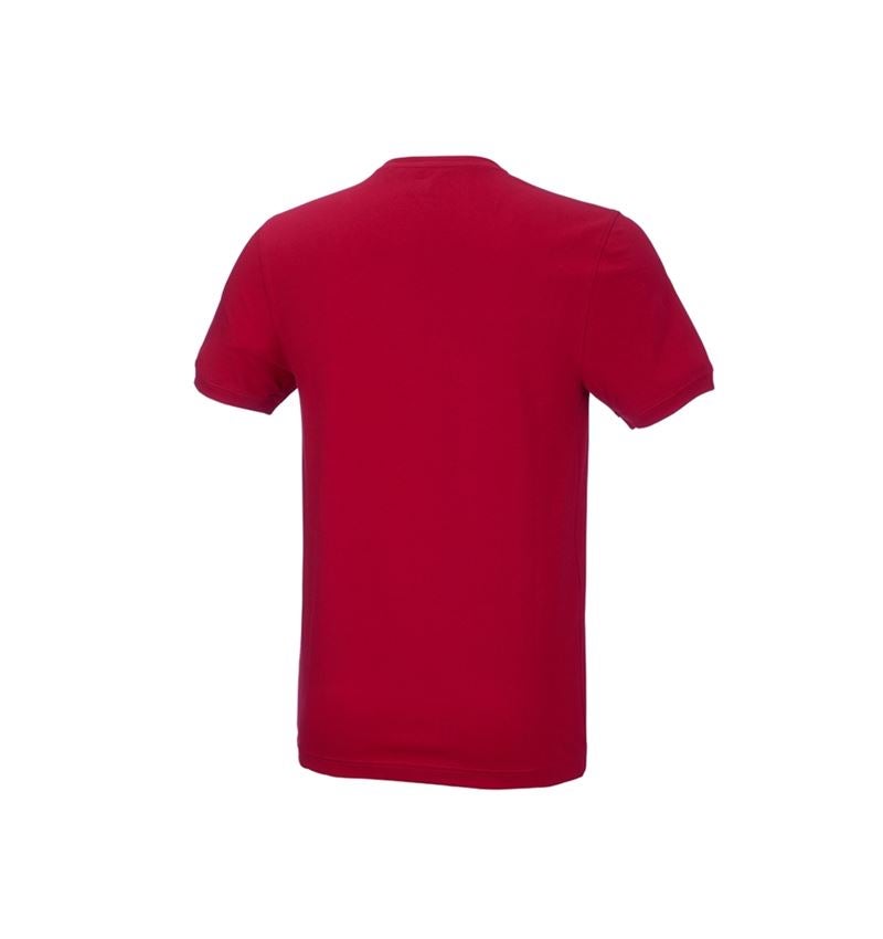 Maglie | Pullover | Camicie: e.s. t-shirt cotton stretch, slim fit + rosso fuoco 3