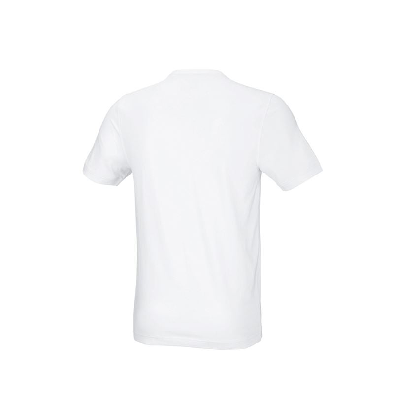 Maglie | Pullover | Camicie: e.s. t-shirt cotton stretch, slim fit + bianco 3