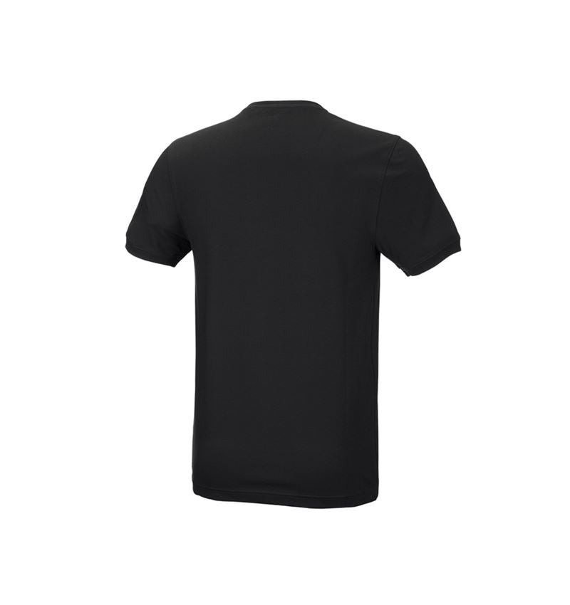 Maglie | Pullover | Camicie: e.s. t-shirt cotton stretch, slim fit + nero 3